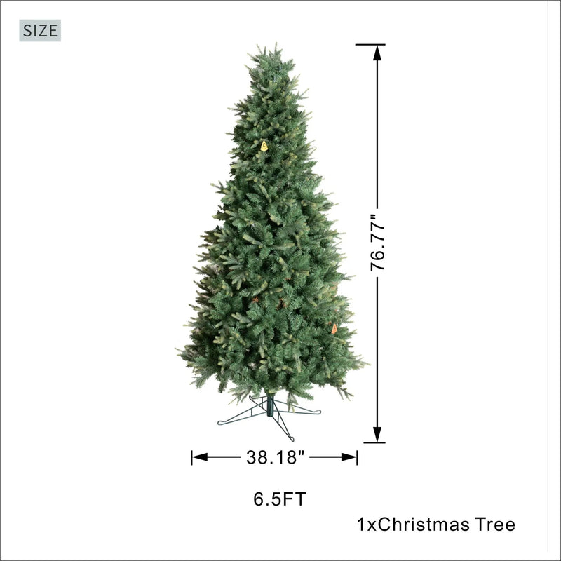 6.5 FT Slim Realistic PE/PVC Hybrid Christmas Tree by HouseOfZazla