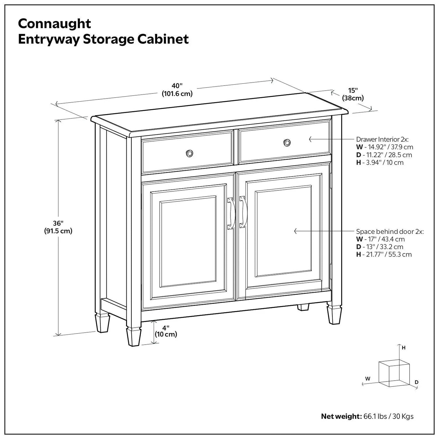 Connaught - Entryway Storage Cabinet by Unique Piece Furniture