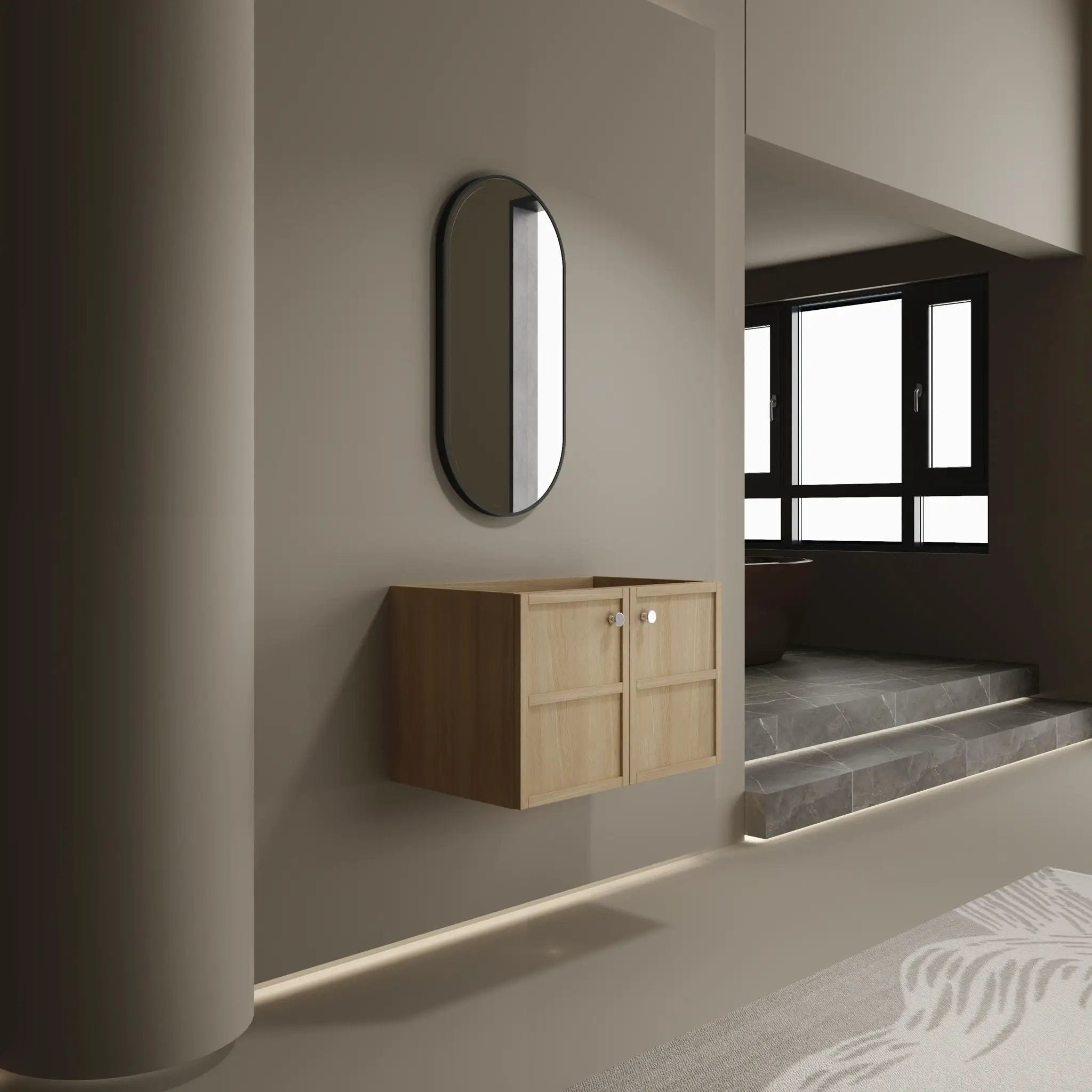 Modern Wall Mounted Bathroom Vanity With Soft Closing Doors by Unique Piece Furniture