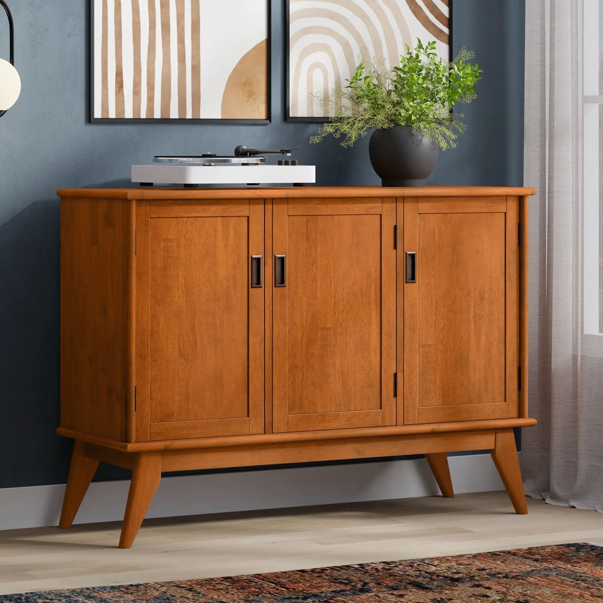 Draper - 3 Door Sideboard Buffet - Brown by HouseOfZazla