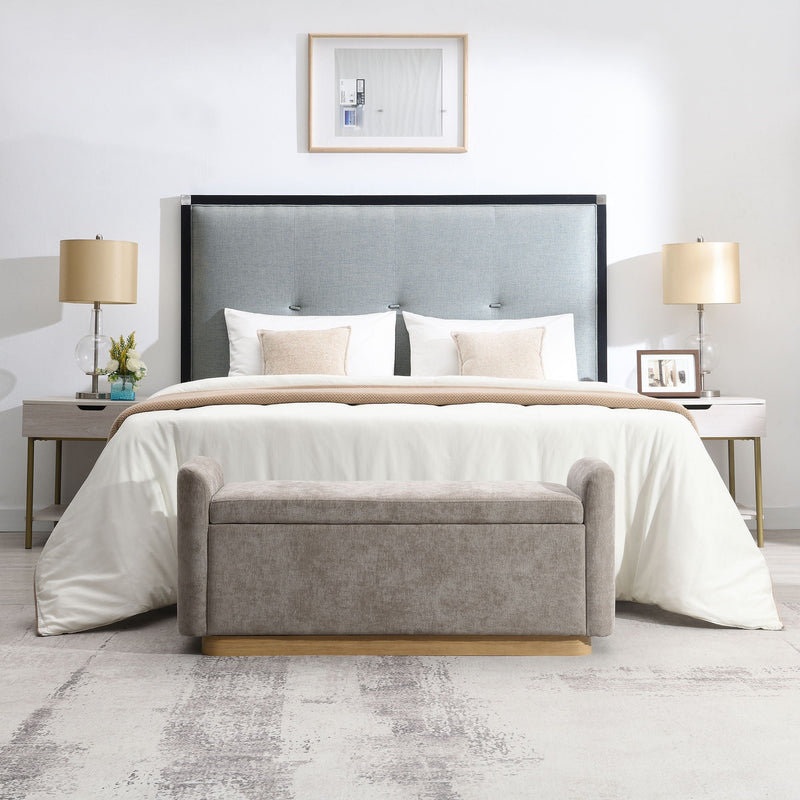 Upholstered Storage Bench With Safety Hinge by HouseOfZazla