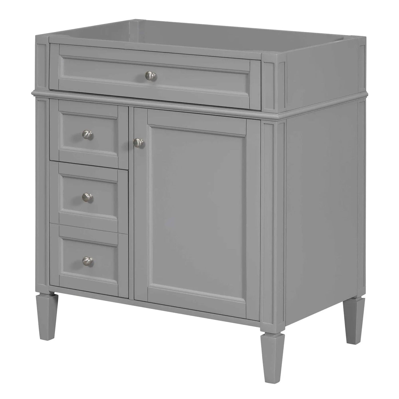 Bathroom Vanity With 2 Drawers And Tip-Out Drawer, Storage Cabinet by HouseOfZazla