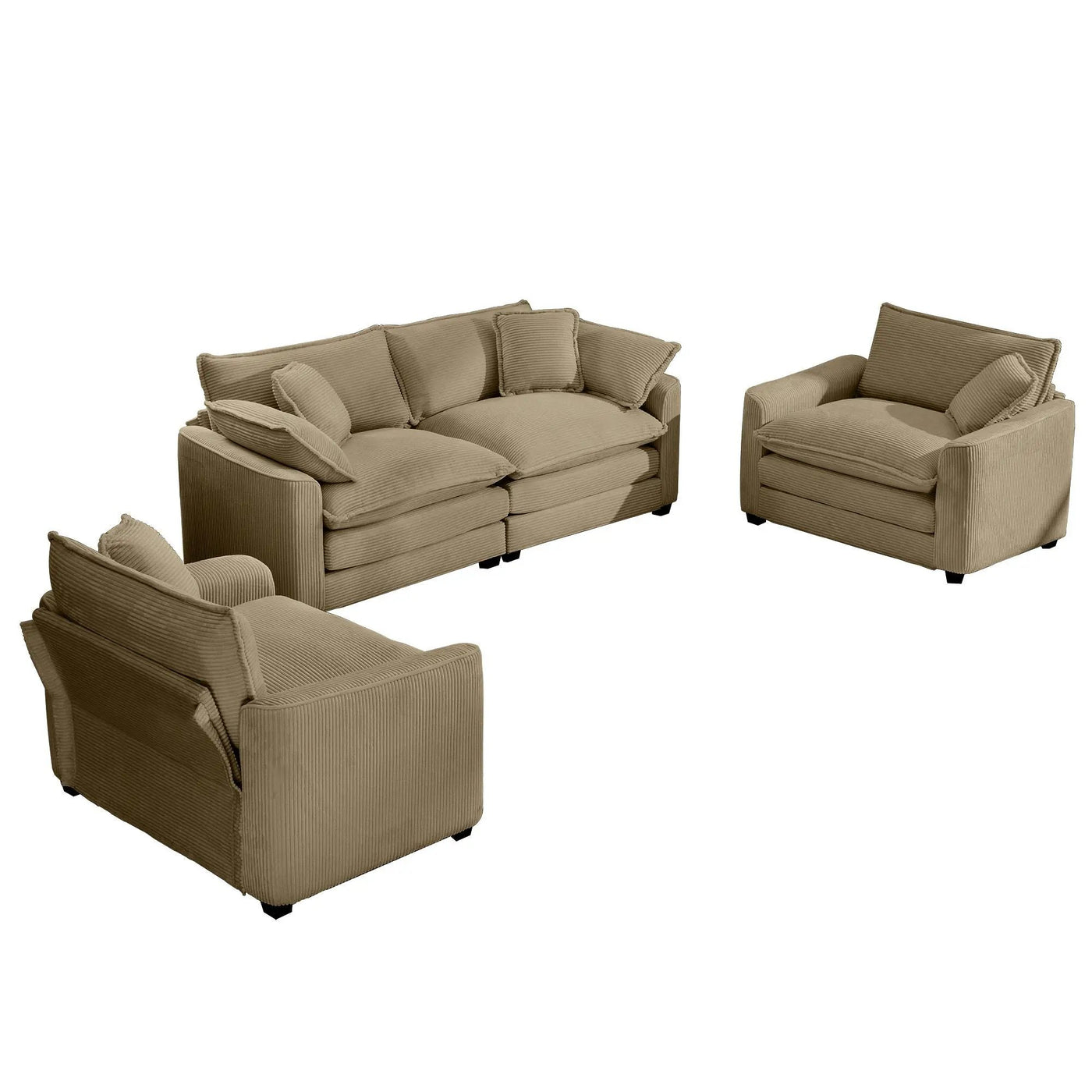 Elegant Oversized Sectional Sofa Set With Deep Seats And Flexible Layout by Unique Piece Furniture