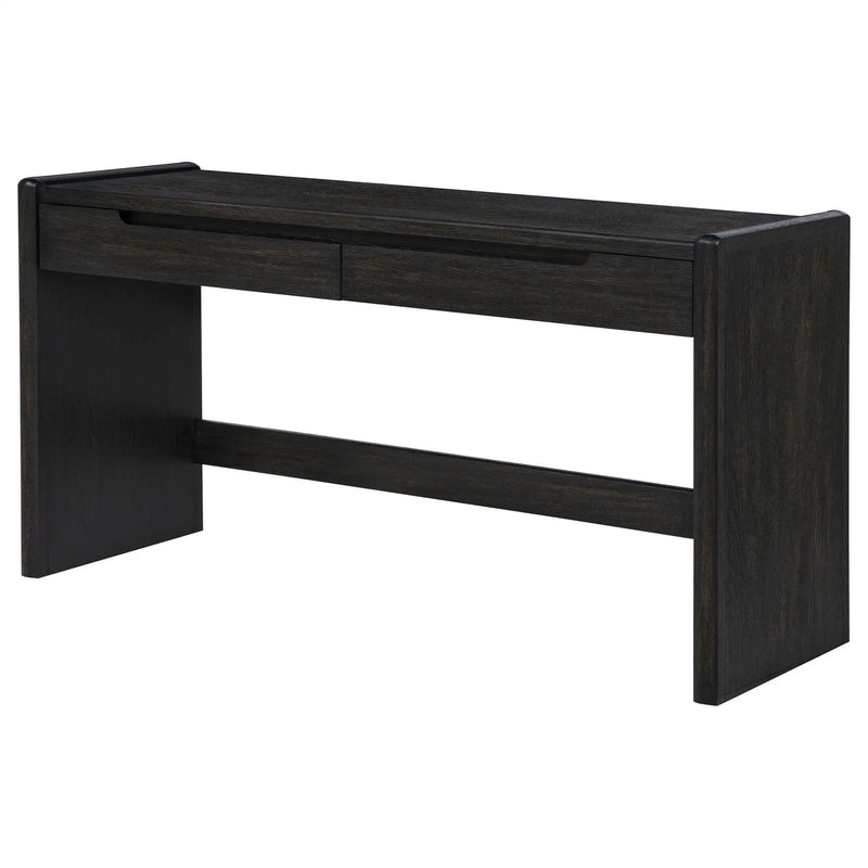 Leandro 2-drawer Home Office Writing Desk Burnished Black by Unique Piece Furniture