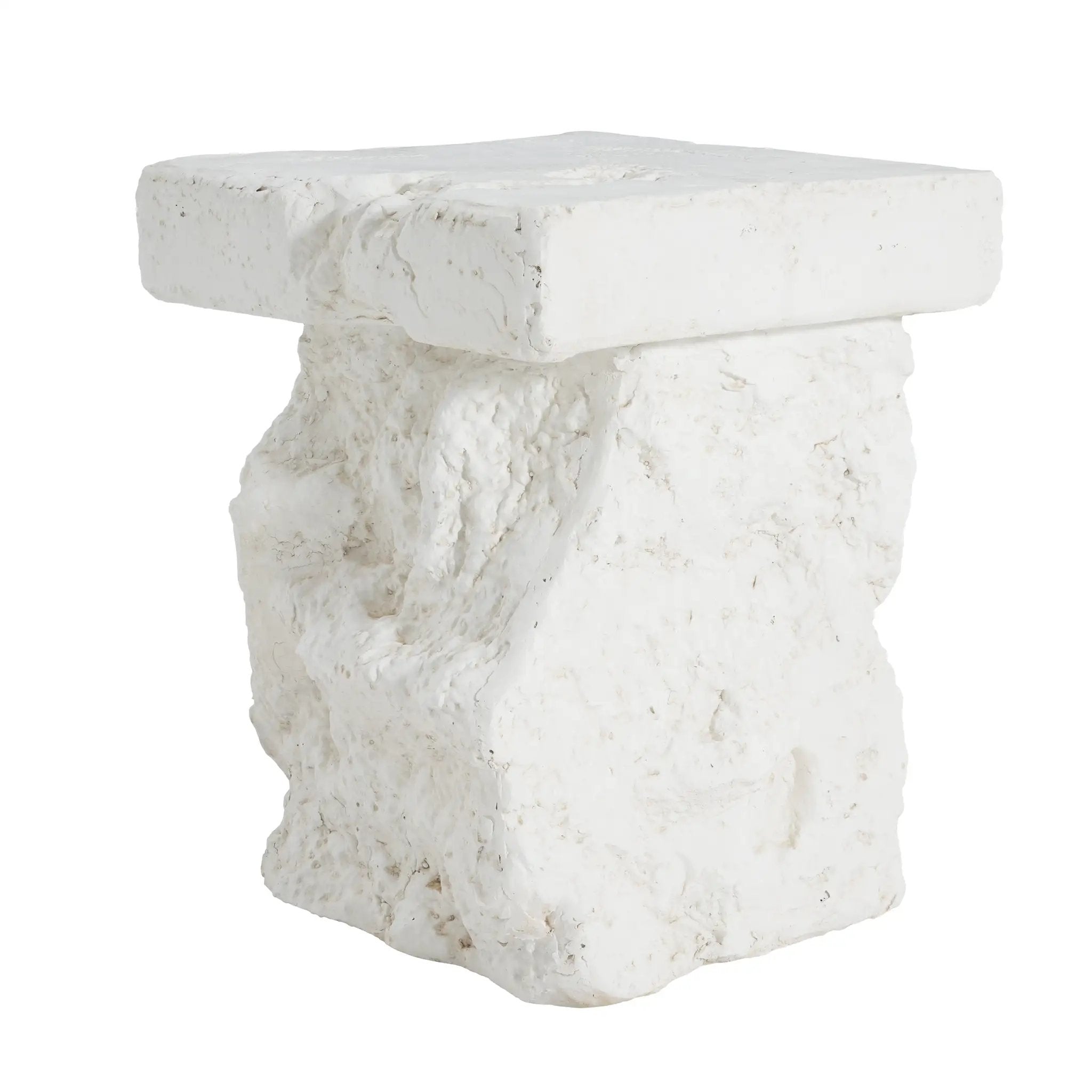 Talia Outdoor Patio Modern Artistry MGO Side Table, White by HouseOfZazla