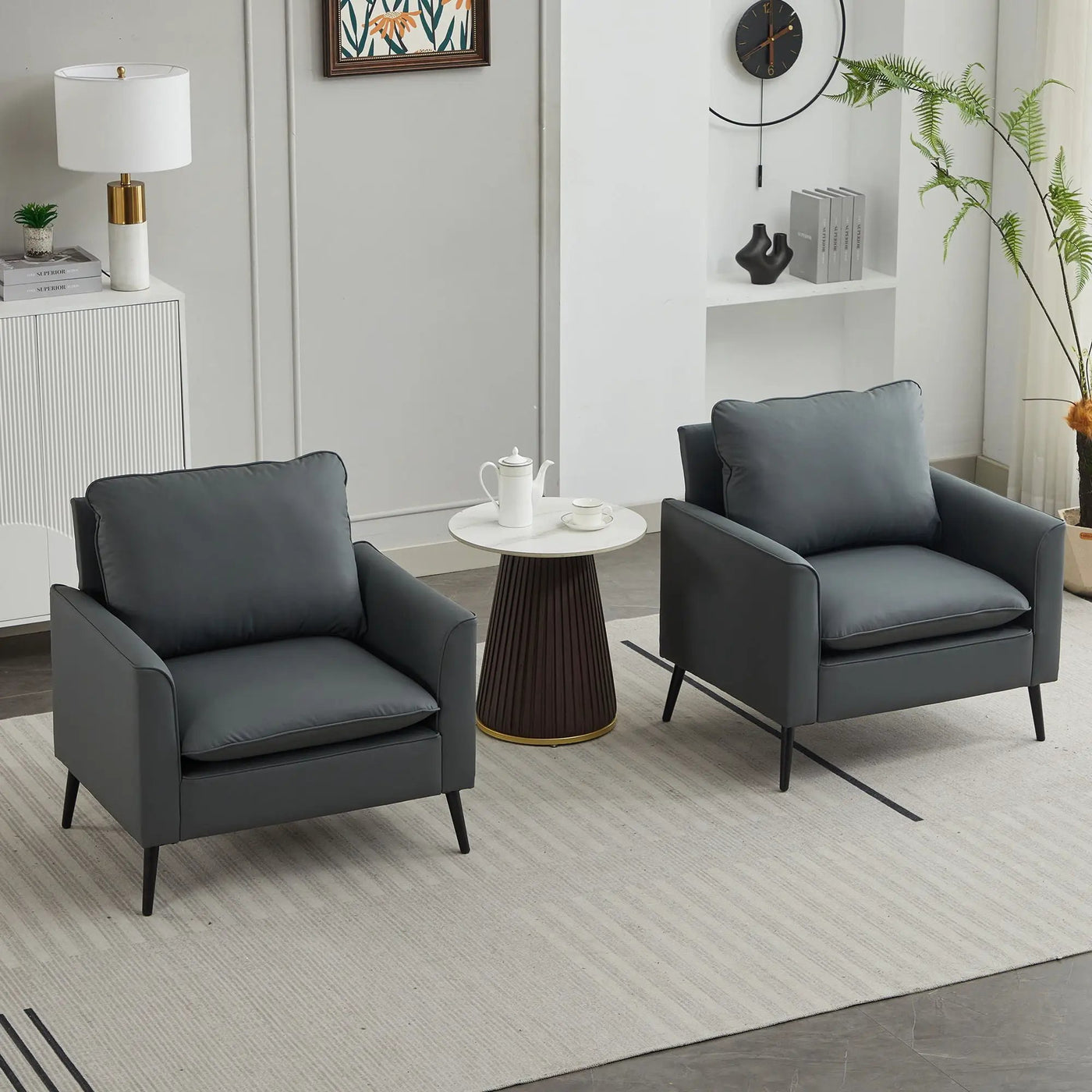 Nordic Retro Light Luxury Upholstered Sofa Chair by HouseOfZazla