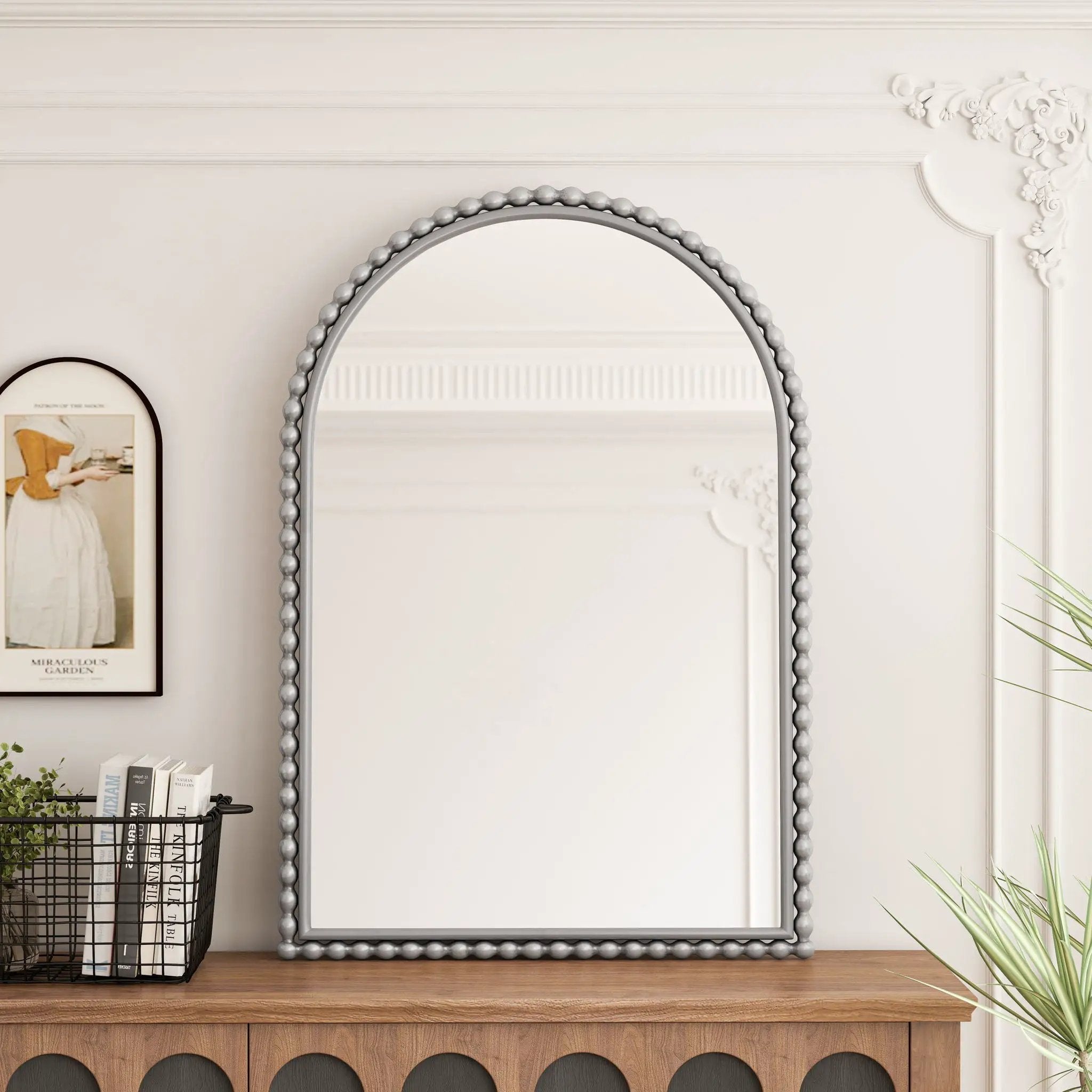 Vintage Iron Art Arch Mirror, Wall Hanging Or Table Display by Unique Piece Furniture