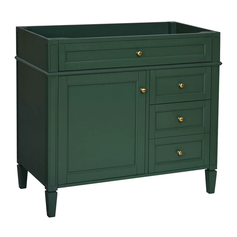 Bathroom Vanity With 2 Drawers And Tip-Out Drawer, Storage Cabinet by HouseOfZazla