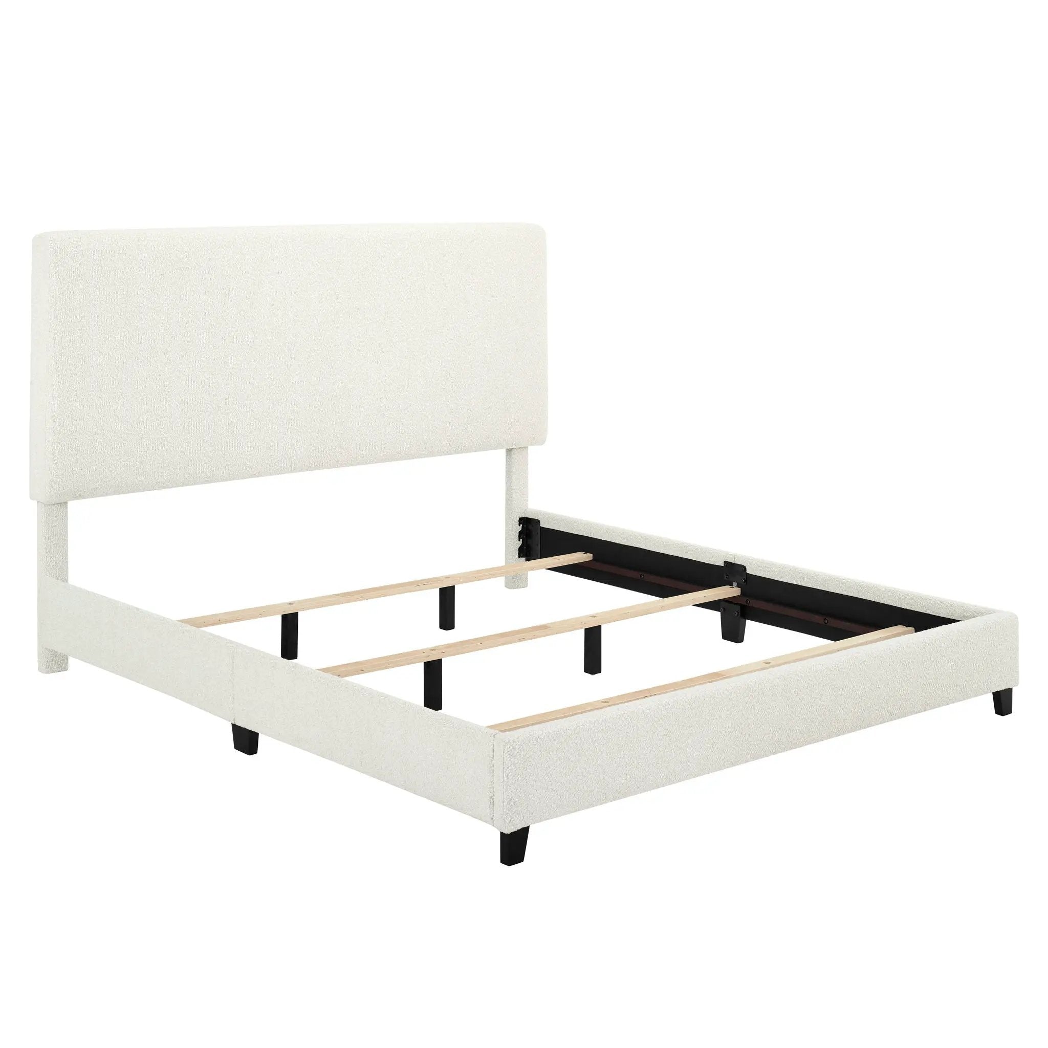 Platform Bed & Upholstered Headboard by HouseOfZazla