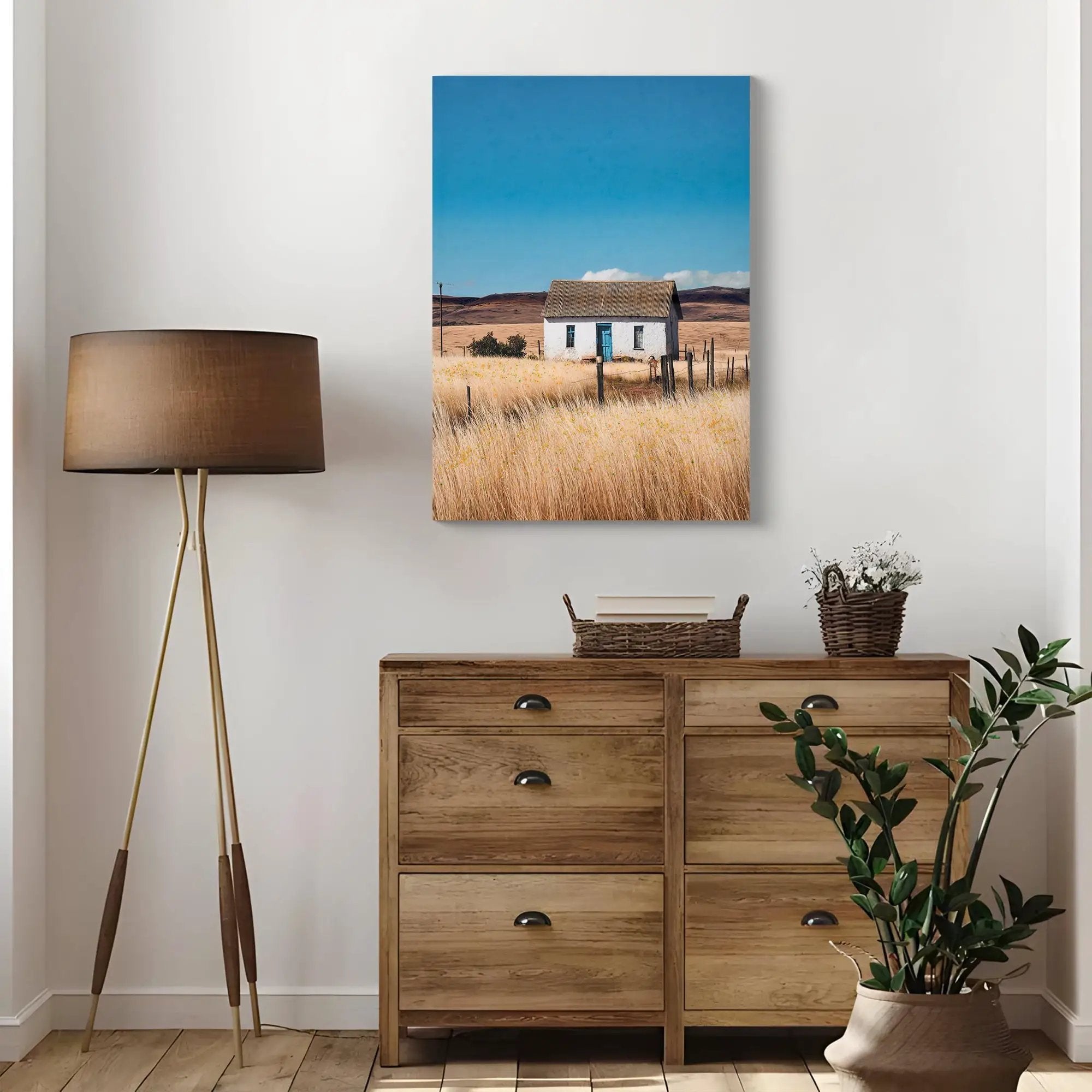 Farmhouse House Wall Art Canvas Print by HouseOfZazla