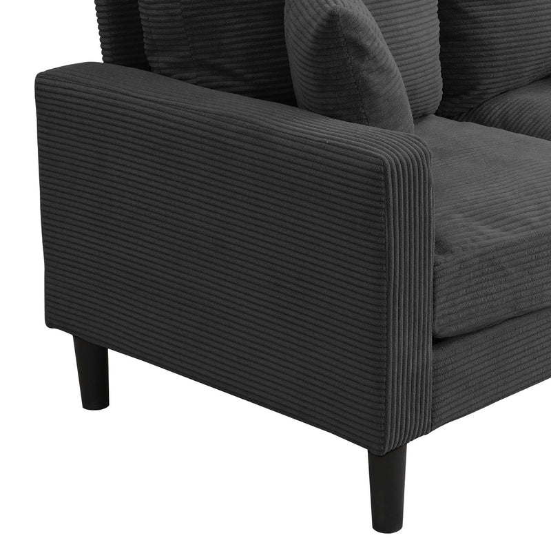 Modern Upholstered Loveseat Sofa, High Resilience by HouseOfZazla