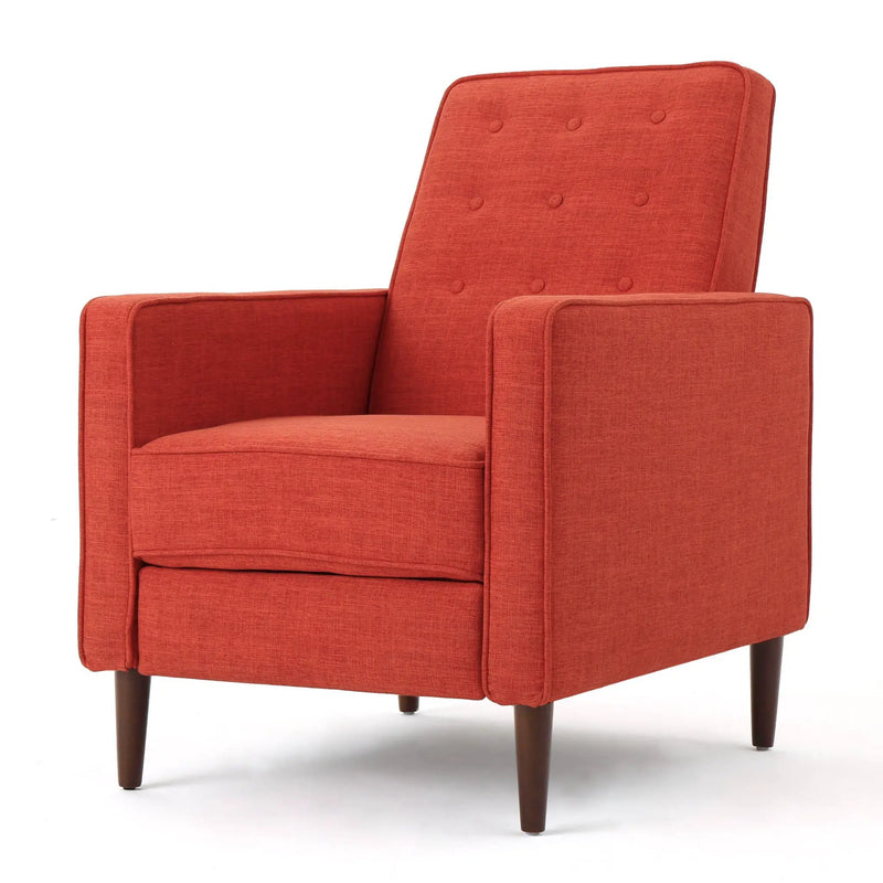 Mid-Century Modern Recliner With Button Tufted Waffle Stitch by HouseOfZazla