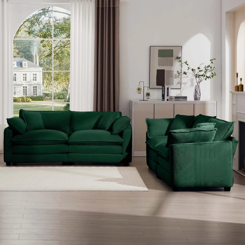 Elegant Oversized Sectional Sofa Set With Deep Seats And Flexible Layout by Unique Piece Furniture