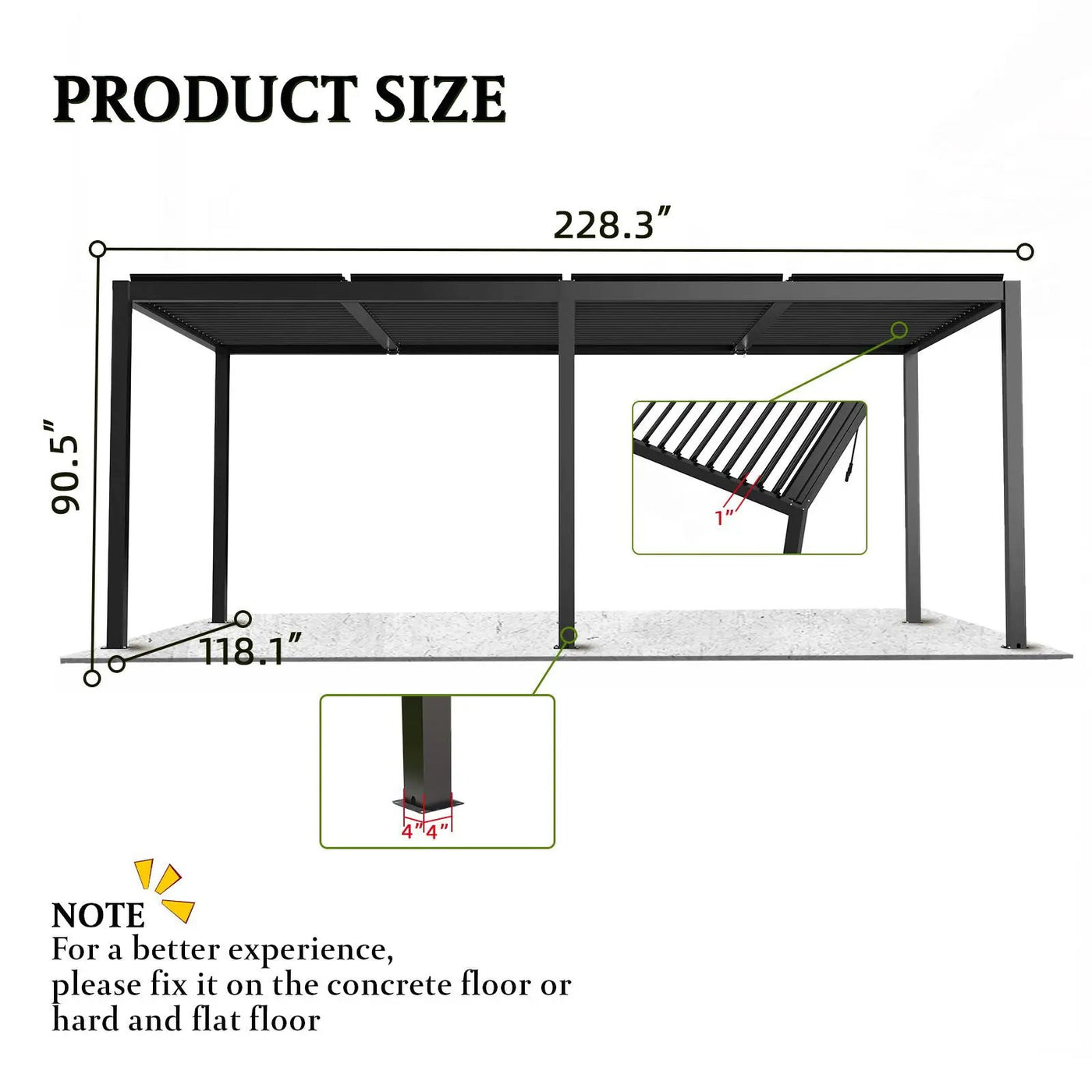 Louver Pergola Aluminium Frame & Louvers by Unique Piece Furniture