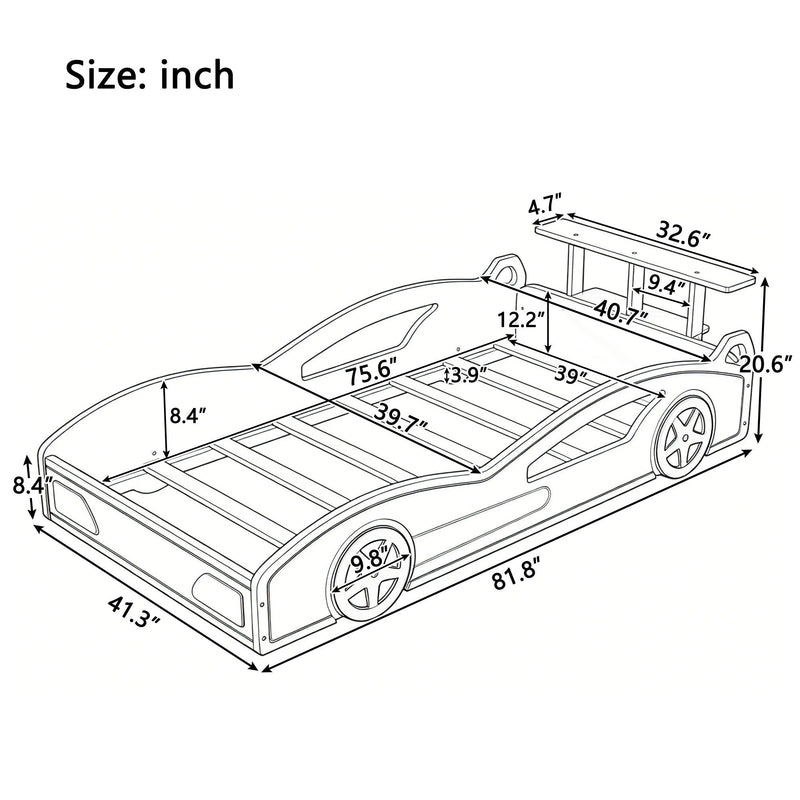 Race Car Platform Bed & Wheels by HouseOfZazla
