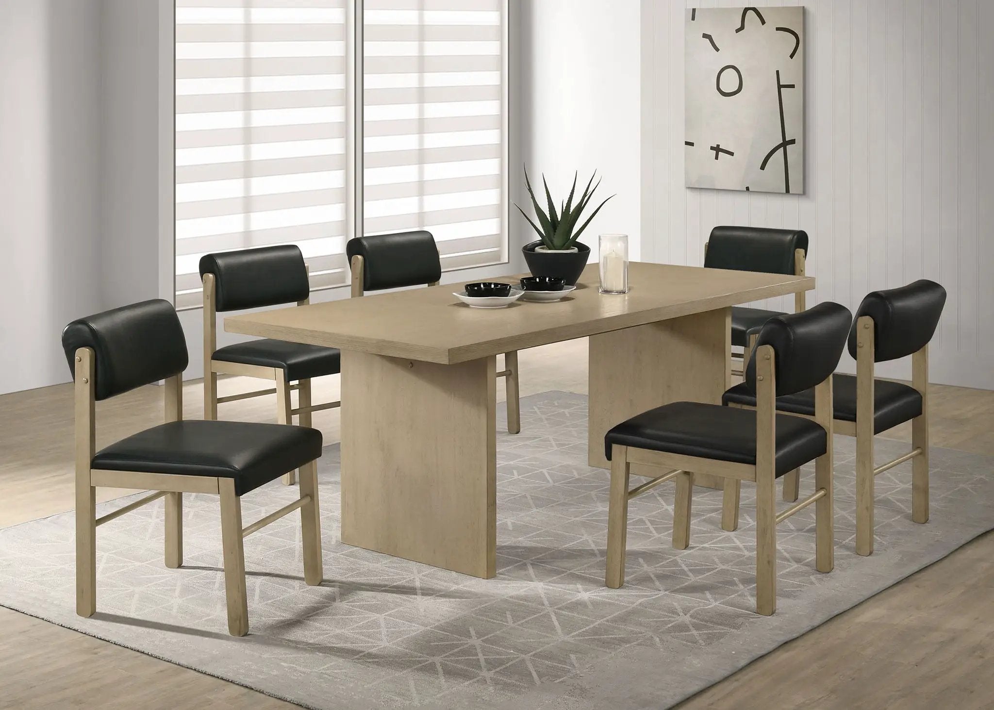 Decker 82-inch Rectangular Wood Dining Table Natural Oak by Unique Piece Furniture