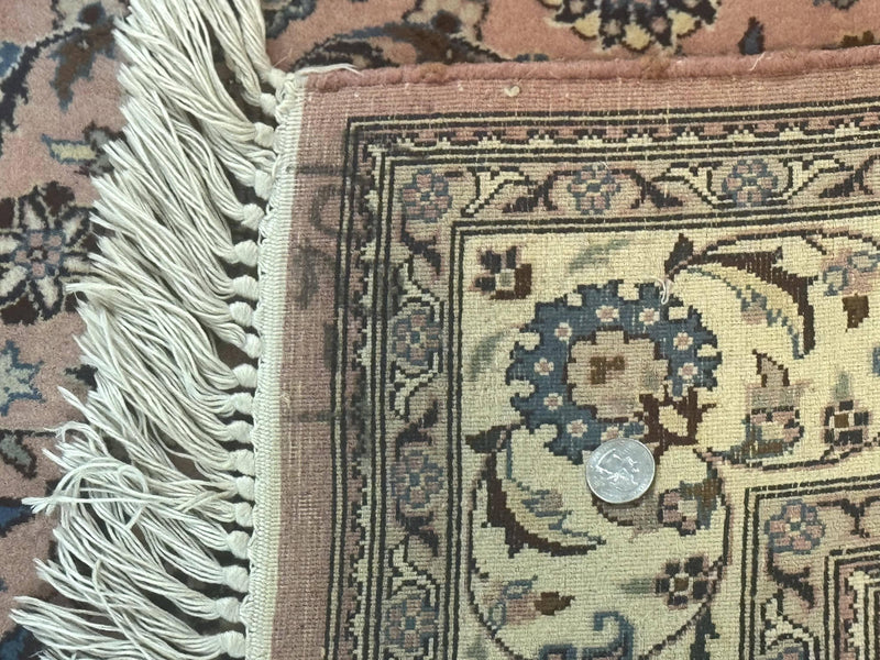 Pak Persian Rug 4x6, Pink and Cream, Very Fine 225 KPSI, Handmade Wool Oriental Carpet by Jewel Rugs