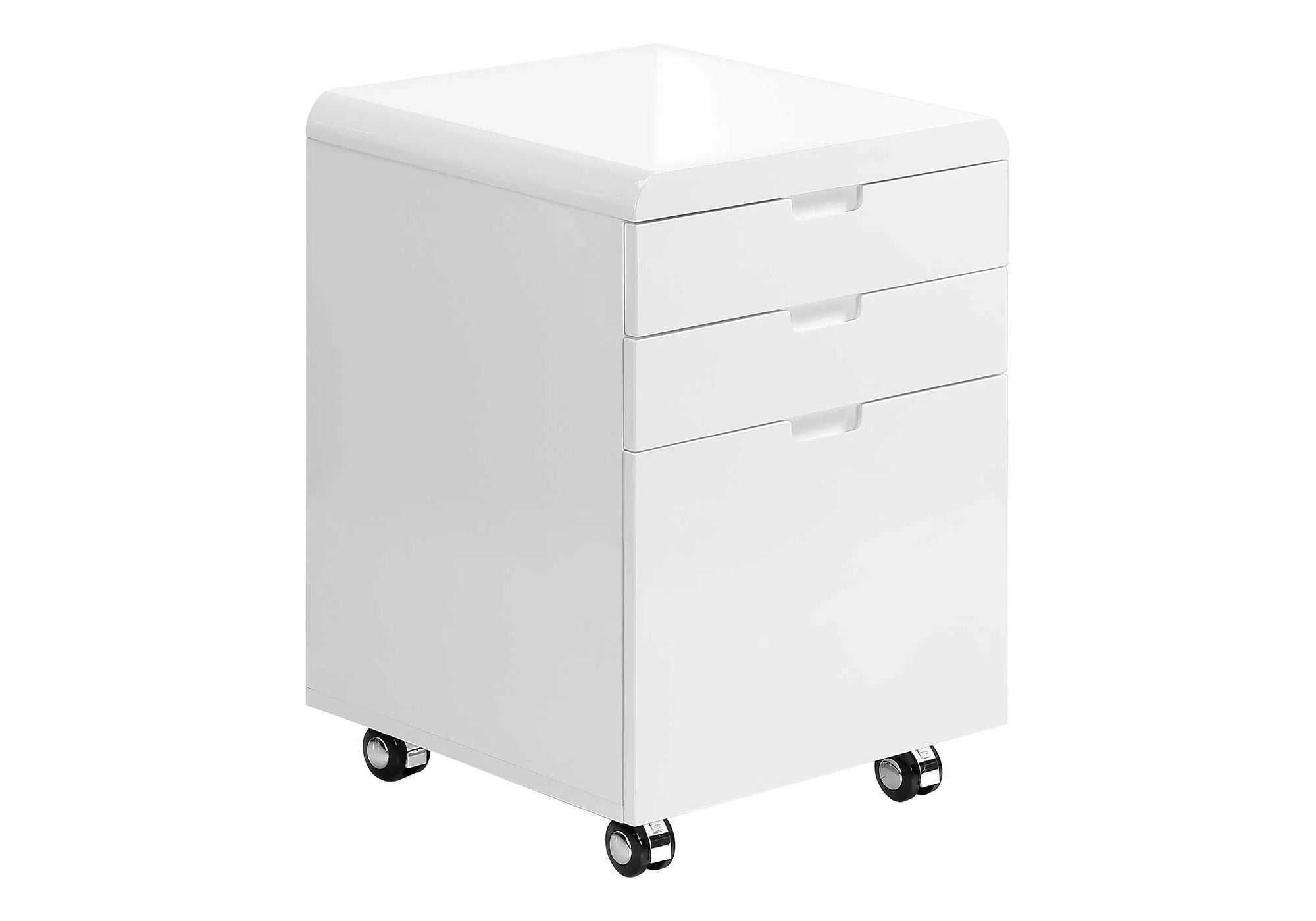 File Cabinet Rolling Mobile Storage Drawers Printer Stand - White by HouseOfZazla