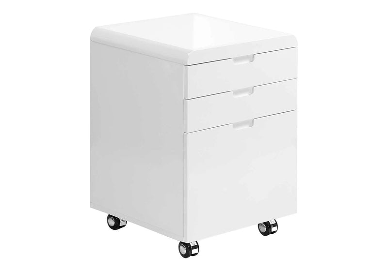 File Cabinet Rolling Mobile Storage Drawers Printer Stand - White by HouseOfZazla