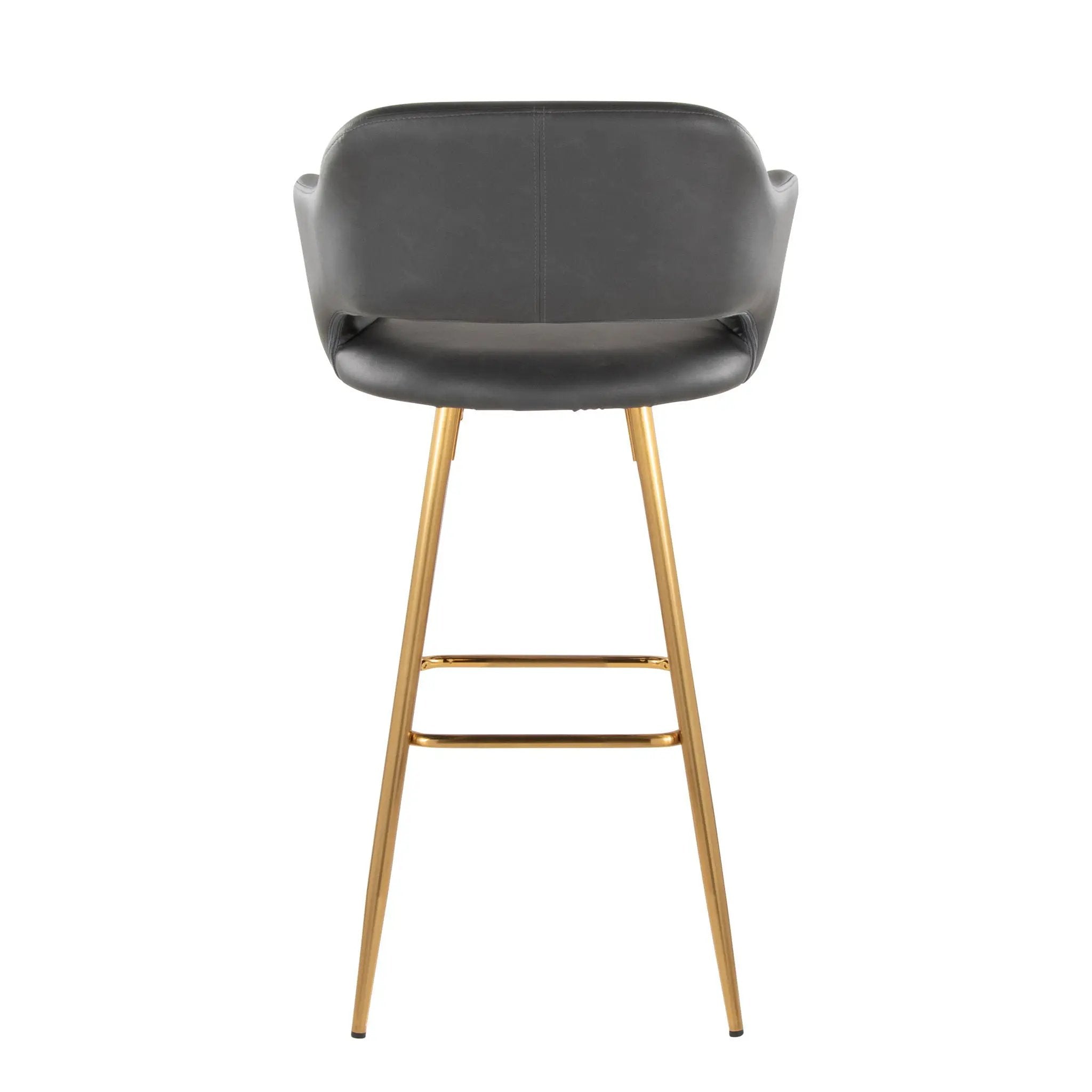Margarite - Contemporary Fixed Height Barstool With Footrest (Set of 2) With Square by Unique Piece Furniture
