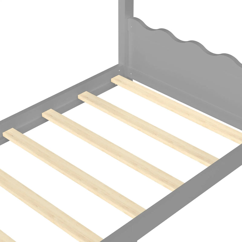 Twin House Floor Bed with Support Slats by HouseOfZazla