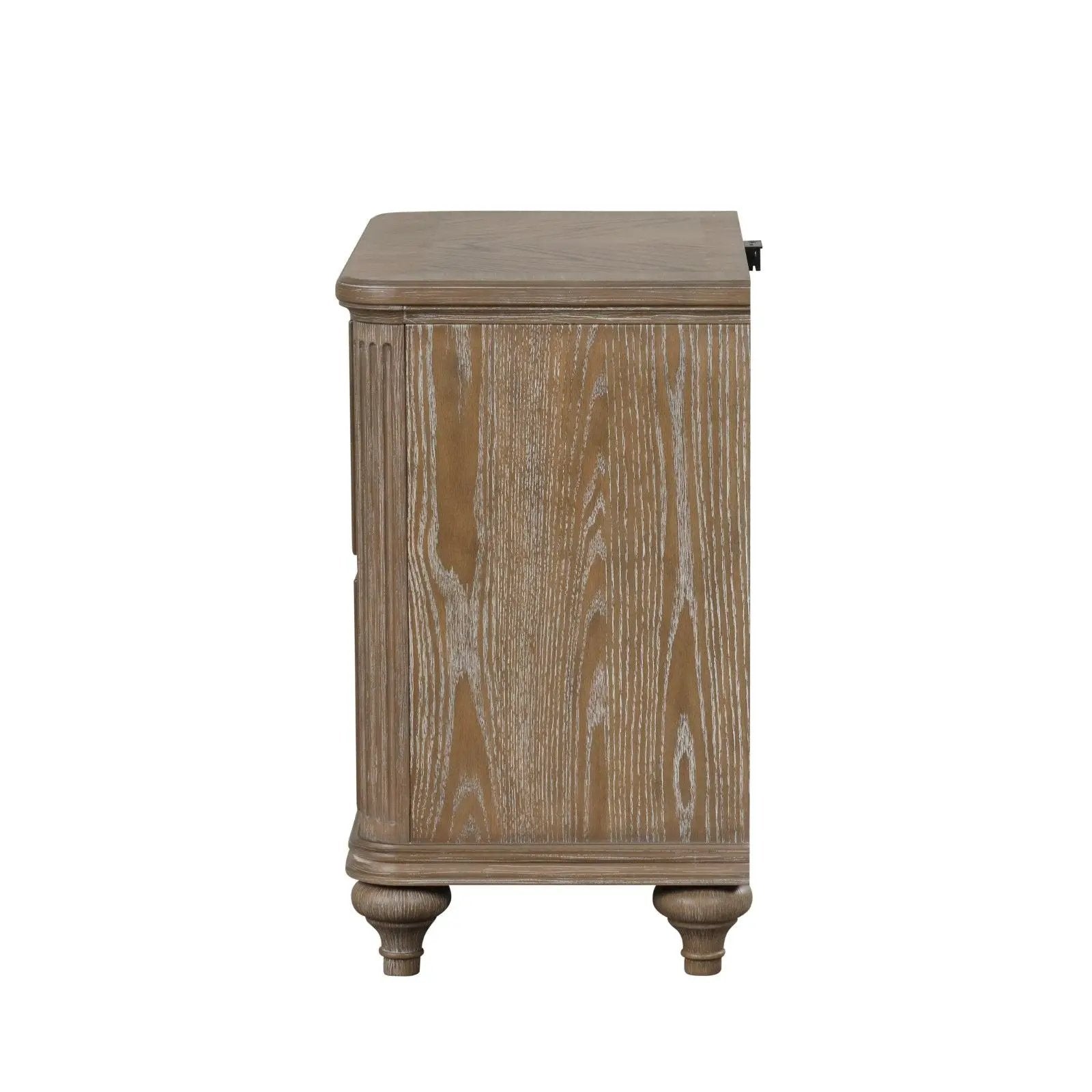 1 Piece Nightstand, Bedside Table With USB A And USB C Ports - Oak / Rustic by Unique Piece Furniture