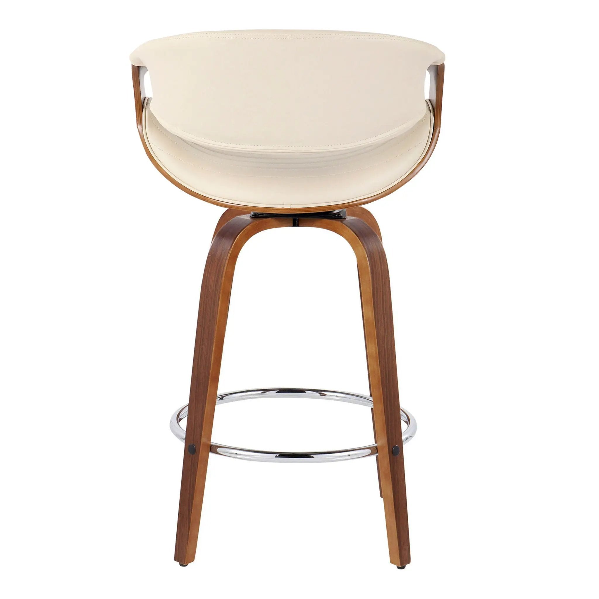 Symphony - Mid Century Modern Fixed Height Counter Stool & Swivel With Round Footrest (Set of 2) by Unique Piece Furniture