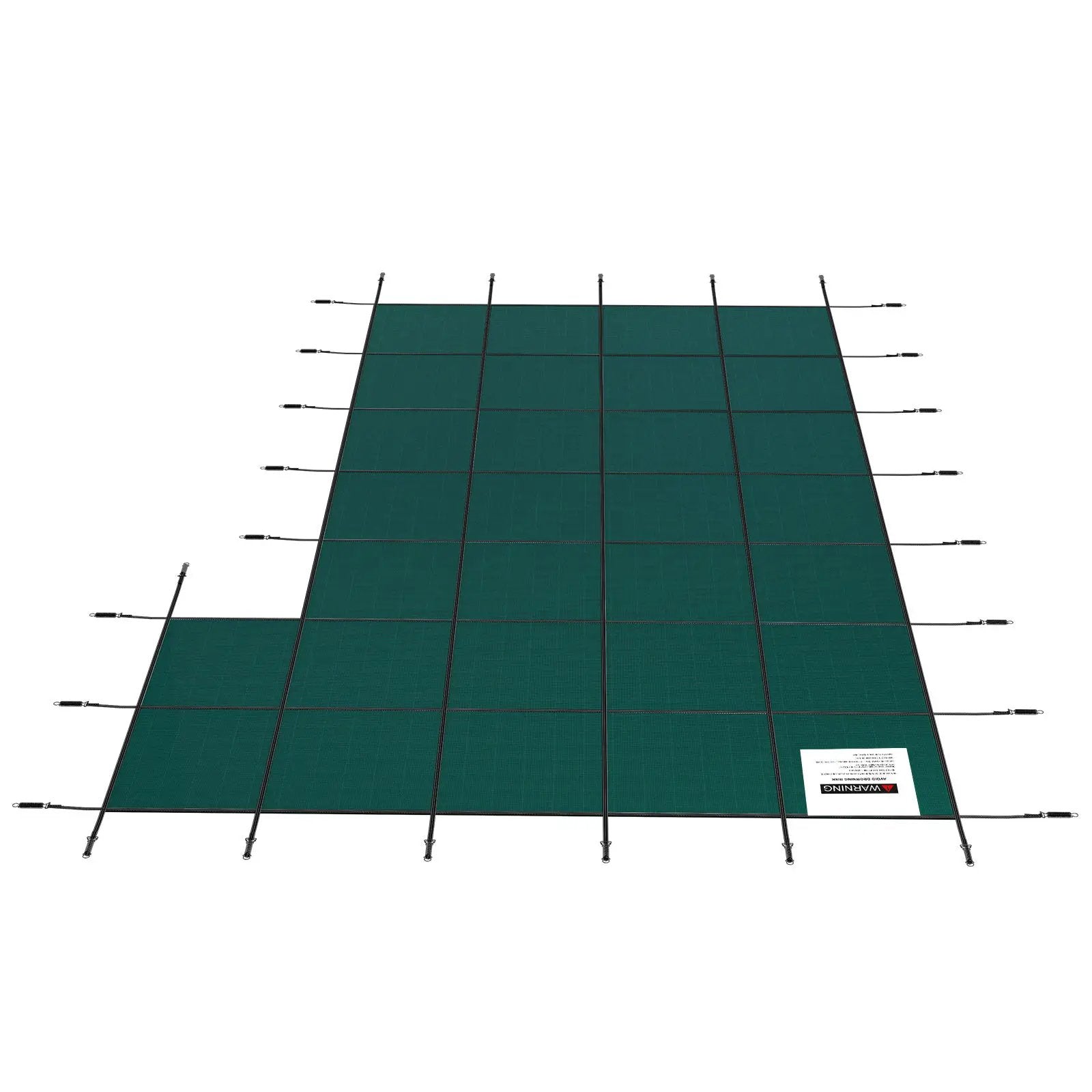 Inground Pool Safety Cover, 22 ft x 42 ft Rectangular Winter Pool Cover with Right Step by HouseOfZazla