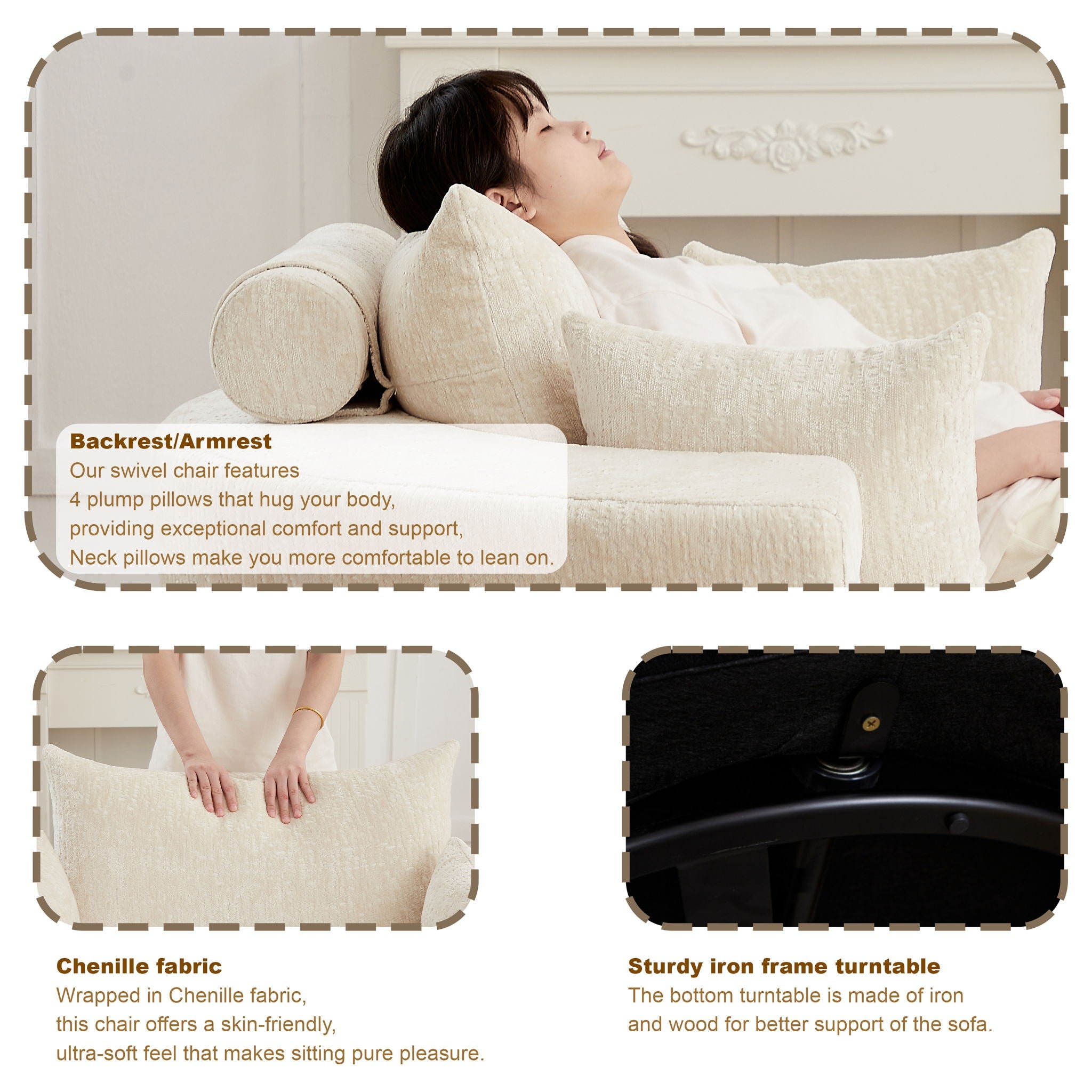 Single 360 Degree Swivel Chair For Living Room by HouseOfZazla