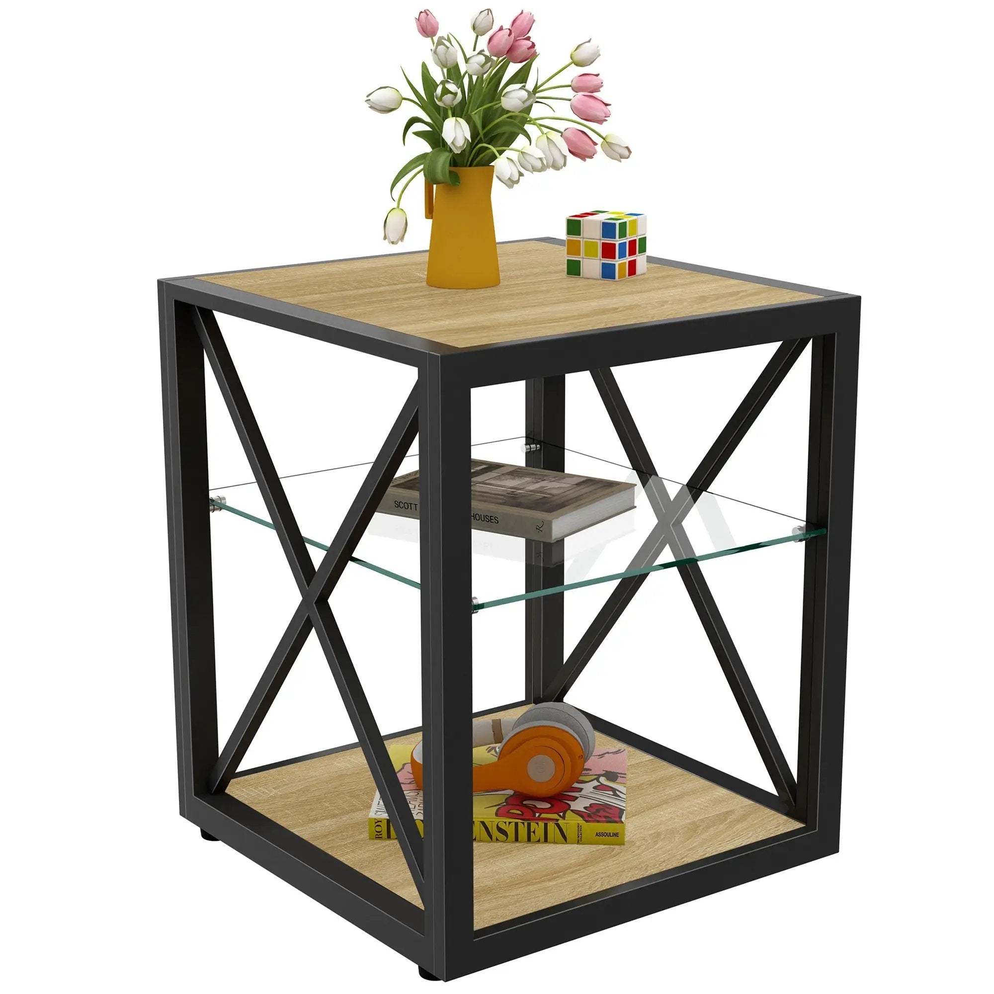 1 Piece Modern End Table Nightstand for Bedroom & Living Room by HouseOfZazla