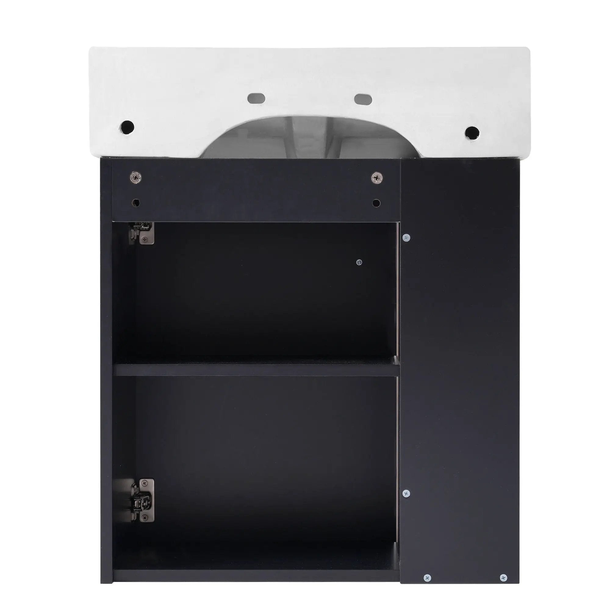 Modern Floating Bathroom Vanity With Ceramic Basin Perfect For Small Bathrooms by HouseOfZazla