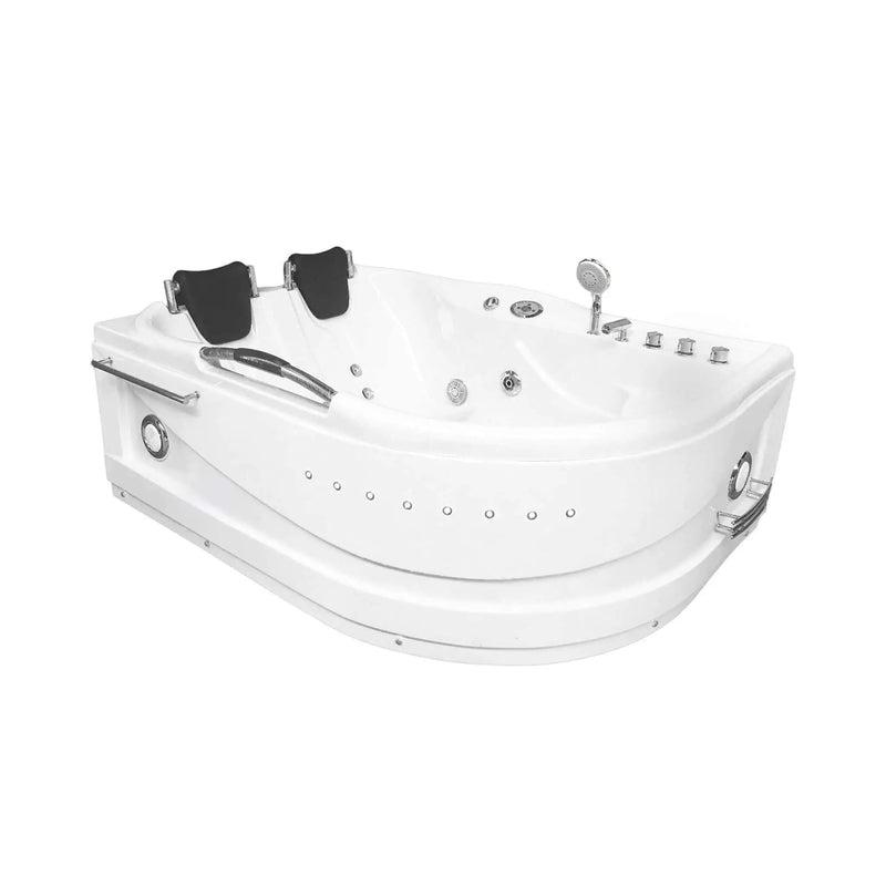 Cayman 67-Inch Premium 2-Person 16-Jet Whirlpool Hydromassage Bathtub (SAK72851) by SAKSBY WHOLESALE