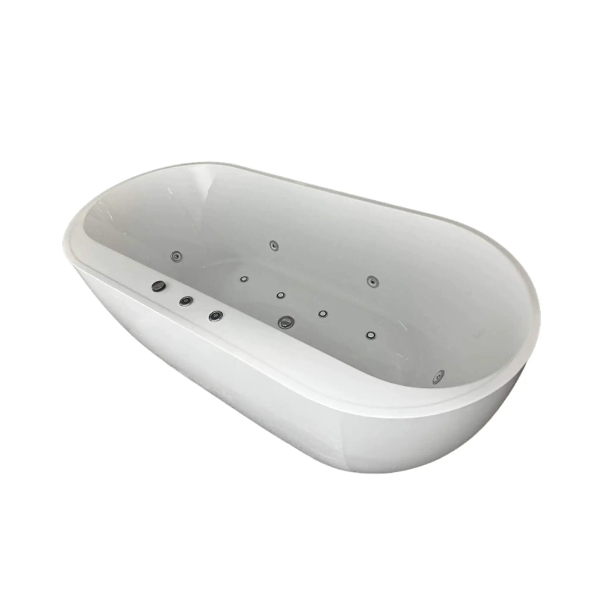 Nuvia Cascade 67-Inch Whirlpool Air Bath Soaking Tub With Adjustable Air Blower [No Faucet] (SAK68427) by SAKSBY WHOLESALE