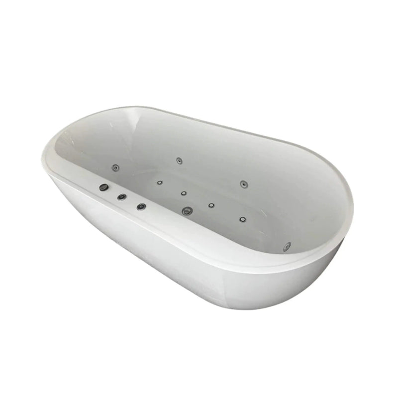Nuvia Cascade 67-Inch Whirlpool Air Bath Soaking Tub With Adjustable Air Blower [No Faucet] (SAK68427) by SAKSBY WHOLESALE