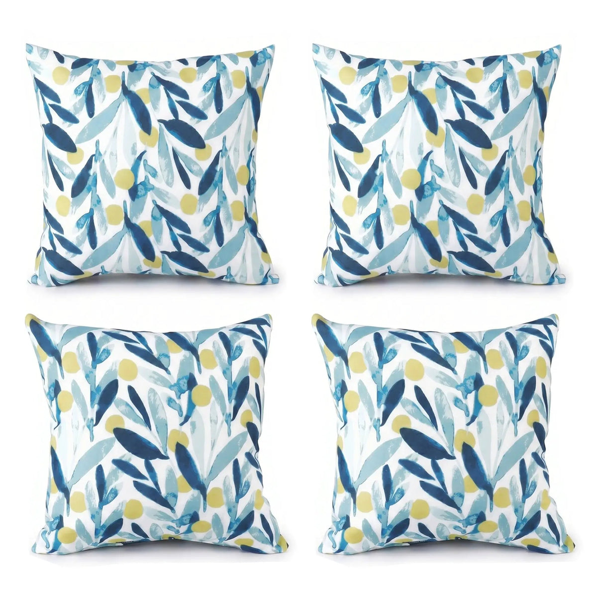 6 Pack Outdoor/Indoor Throw Pillows with Inserts - Coastal Leaves, photo 7 of 7