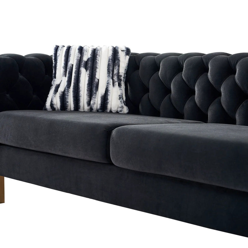 Chesterfield - Modern Tufted Living Room Sofa, 84.25''W Couch by HouseOfZazla