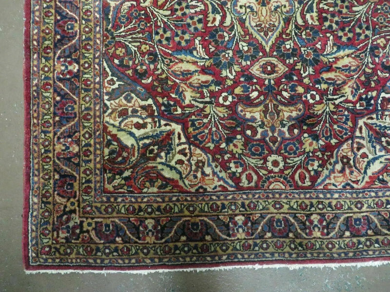 3' 5" X 5' Antique Handmade Indian Agra Fine Weave Wool Rug Organic dye Nice by Jewel Rugs