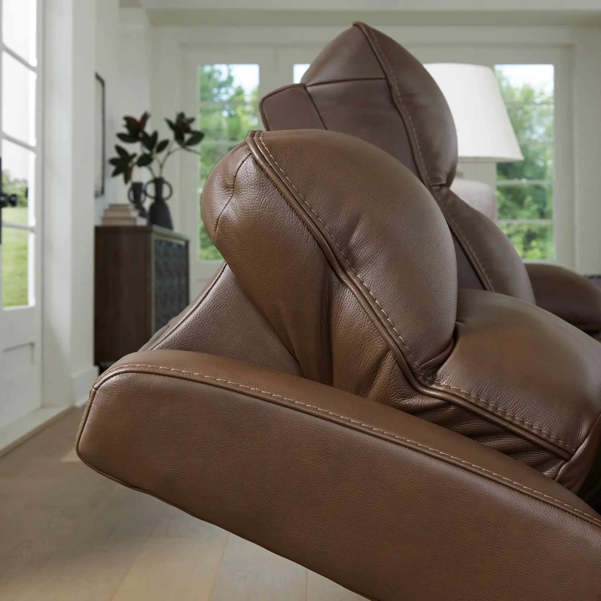 Vonryan - Power Reclining Sofa With Adj Headrest - Tobacco by Unique Piece Furniture