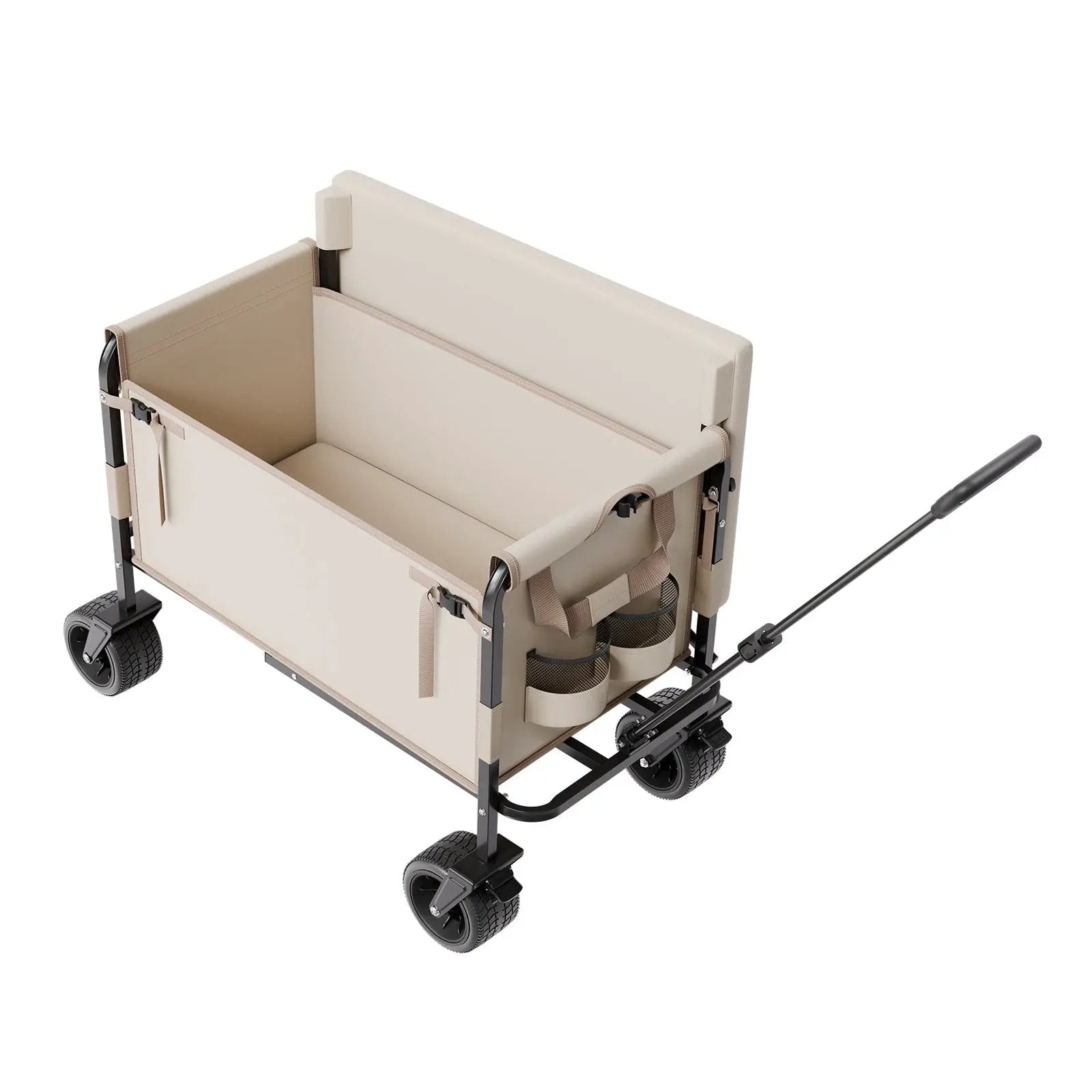 Foldable Wagon Cart Converts to Bench 550lb Load & 220L Utility Wagon for Camp by HouseOfZazla