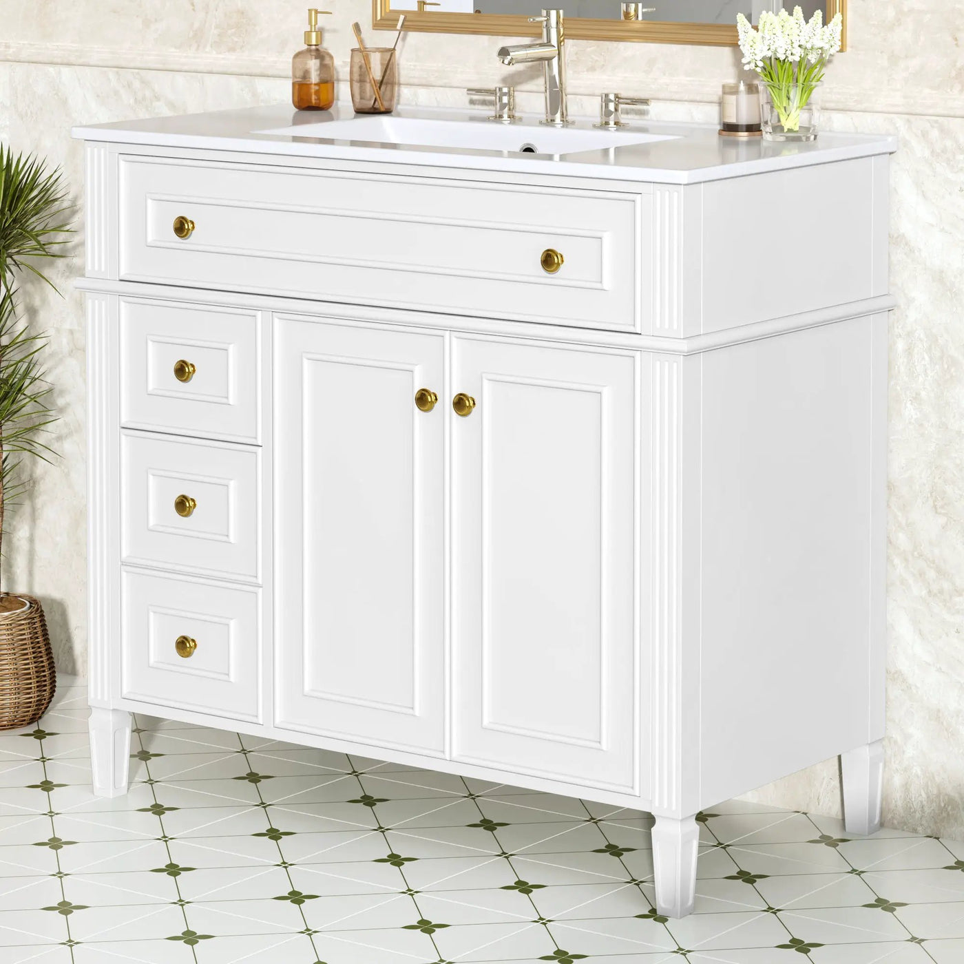 36 Inch Bathroom Vanity with Sink by HouseOfZazla