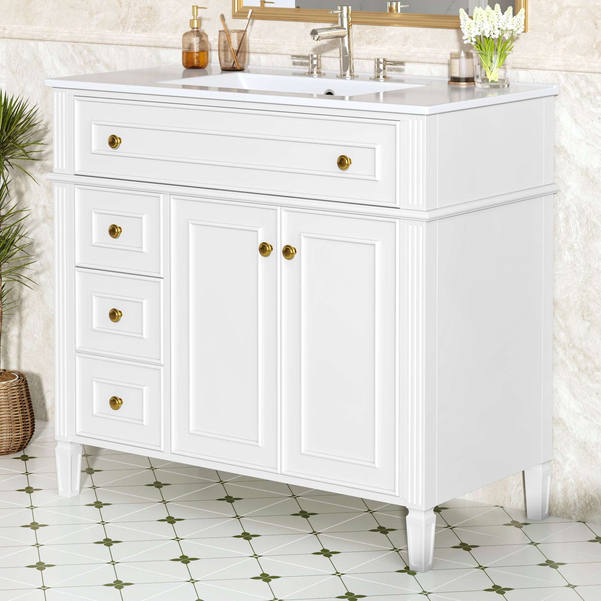 36 Inch Bathroom Vanity with Sink by HouseOfZazla