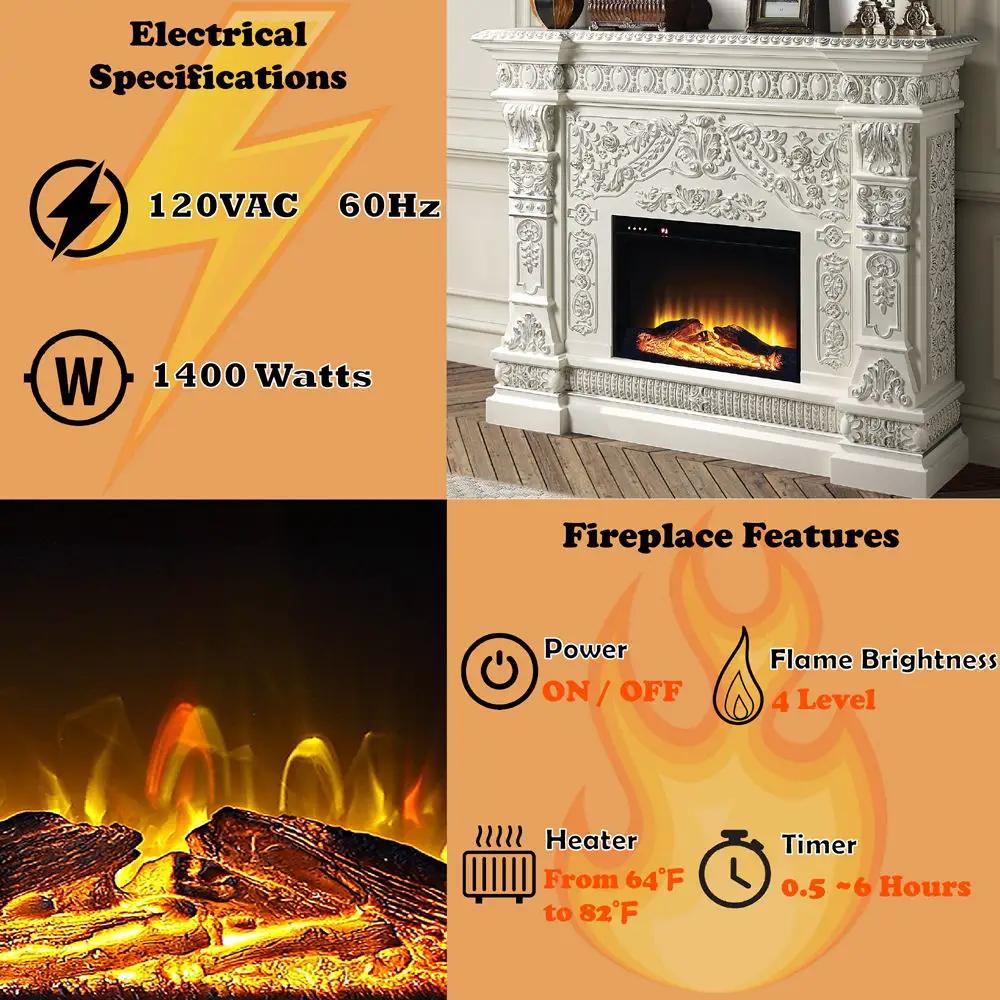 Vanaheim - Fireplace - Antique White by Unique Piece Furniture