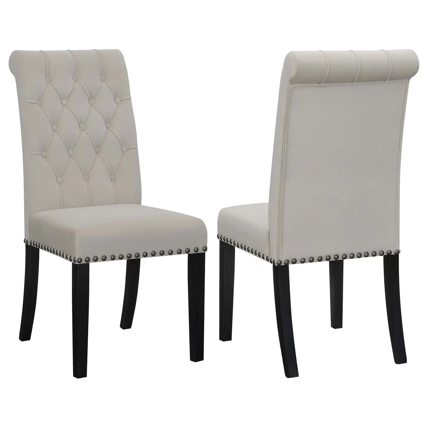 Tufted Rolled Backrest Side Chairs (Set of 2) by HouseOfZazla
