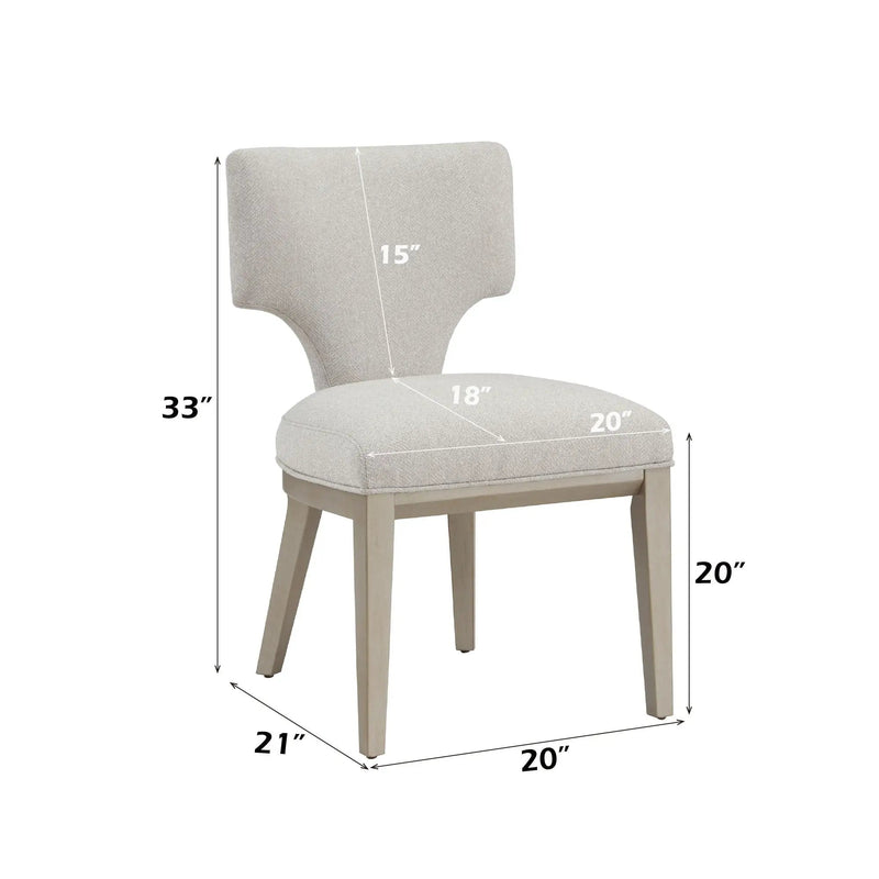 Kasa - Side Chair (Set of 2) - Light Gray by Unique Piece Furniture