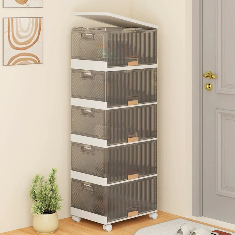 3/4/5/6-Cube Stackable Storage Bins with Detachable Wheels by DirectDeals