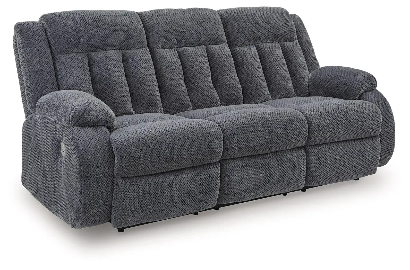 Observation - Reclining Power Sofa With Drop Down Table - Steel by Unique Piece Furniture