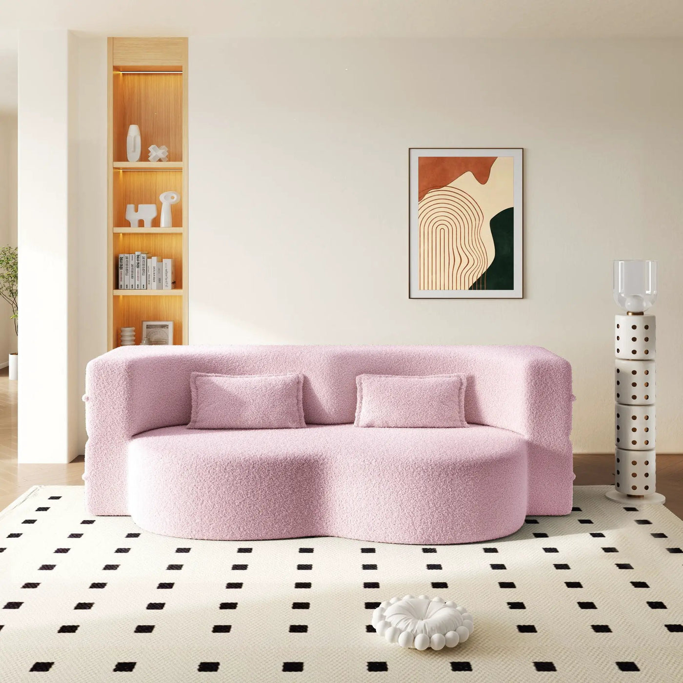 Modern Floor Sleeper Sofa Bed With 2 Pillows, Convertible Twin Size Folding Mattress For Living Room by HouseOfZazla
