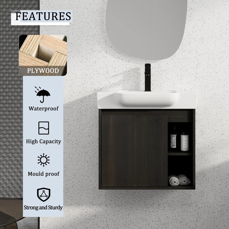 24" Wall-Mounted Bathroom Vanity by HouseOfZazla