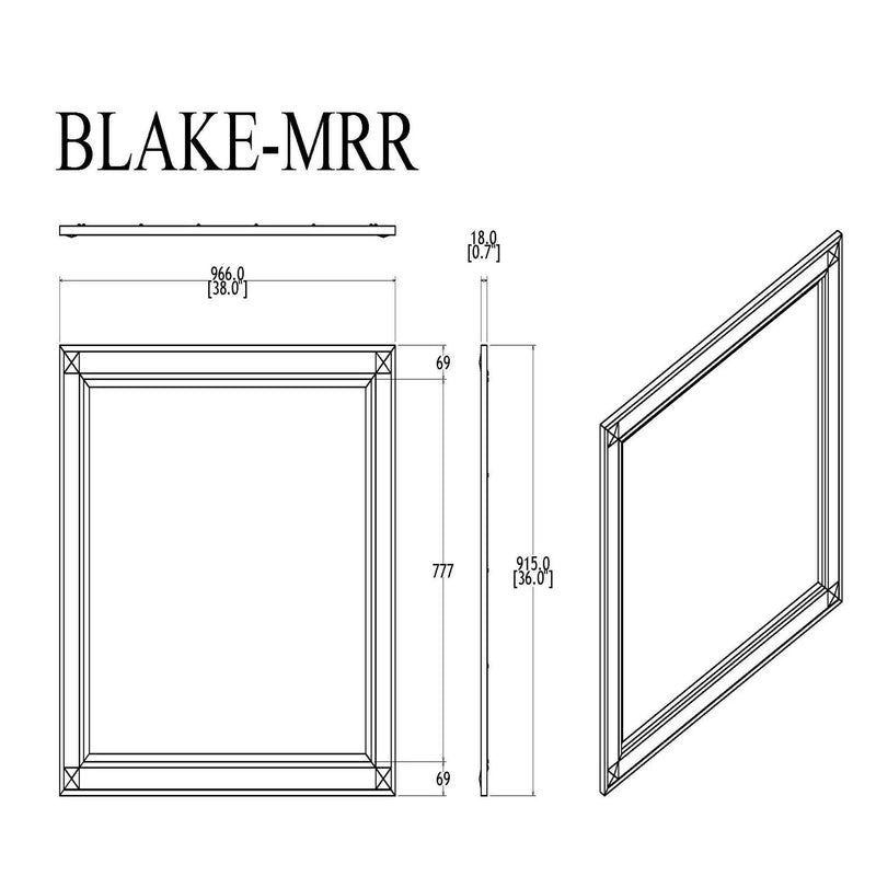 Lively - Mirror With Glitter Detail - Black by Unique Piece Furniture