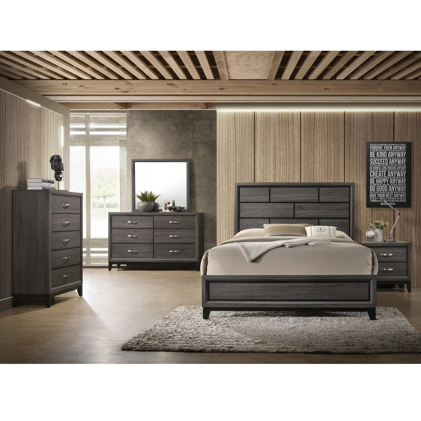 Contemporary 5 Drawer Tall Chest by Unique Piece Furniture